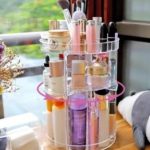 ORGANIZADOR DE PINCELES Y MAQUILLAJE GIRATORIO